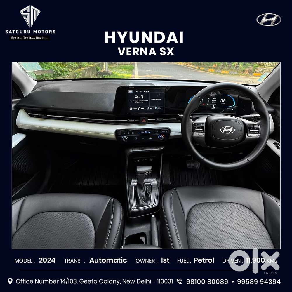 Hyundai Verna Sx 1.5 Petrol Ivt, 2024, Petrol