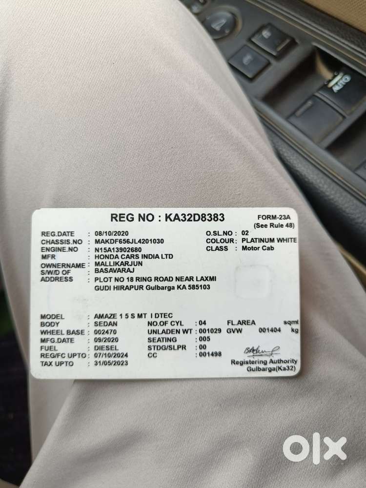 Honda Amaze Diesel Manual 2020