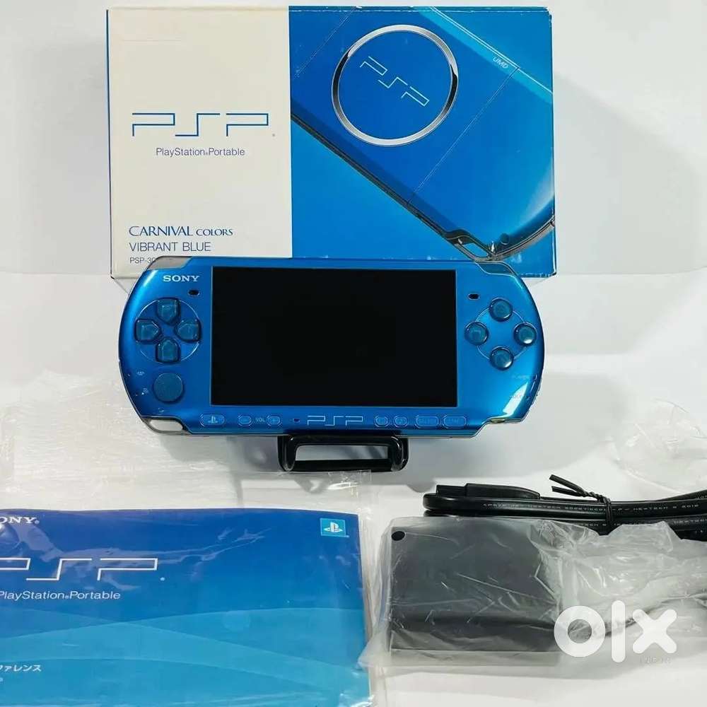 PSP Playstation Portable Vibrant Blue PSP 3000 VB Console - Games