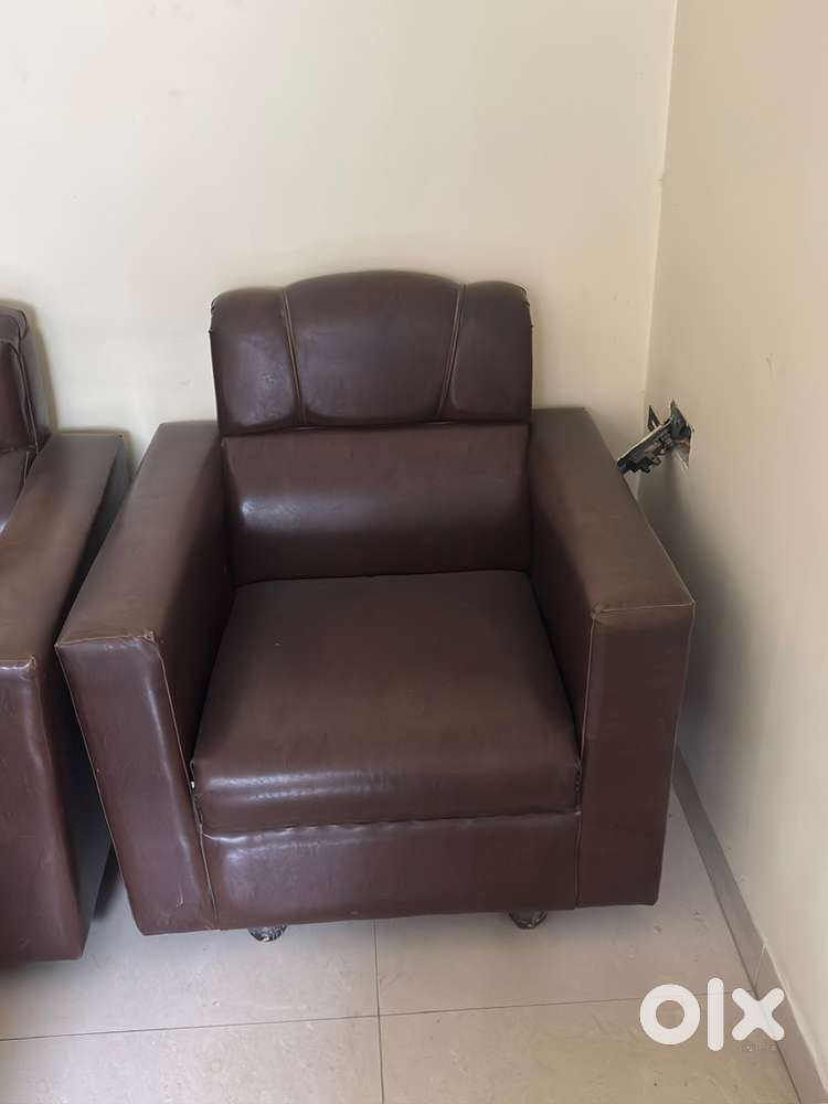 New conditions sofa with top glass table