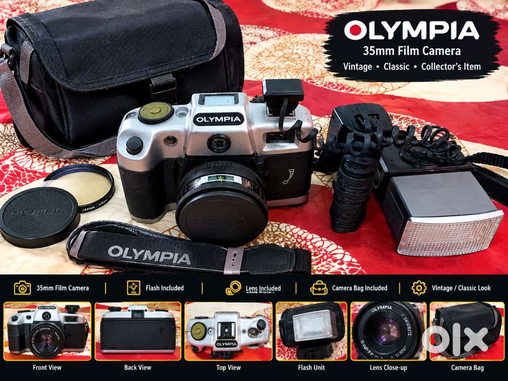 Vintage Olympia Film Camera 35mm with Flash & Accessories | Old Camera