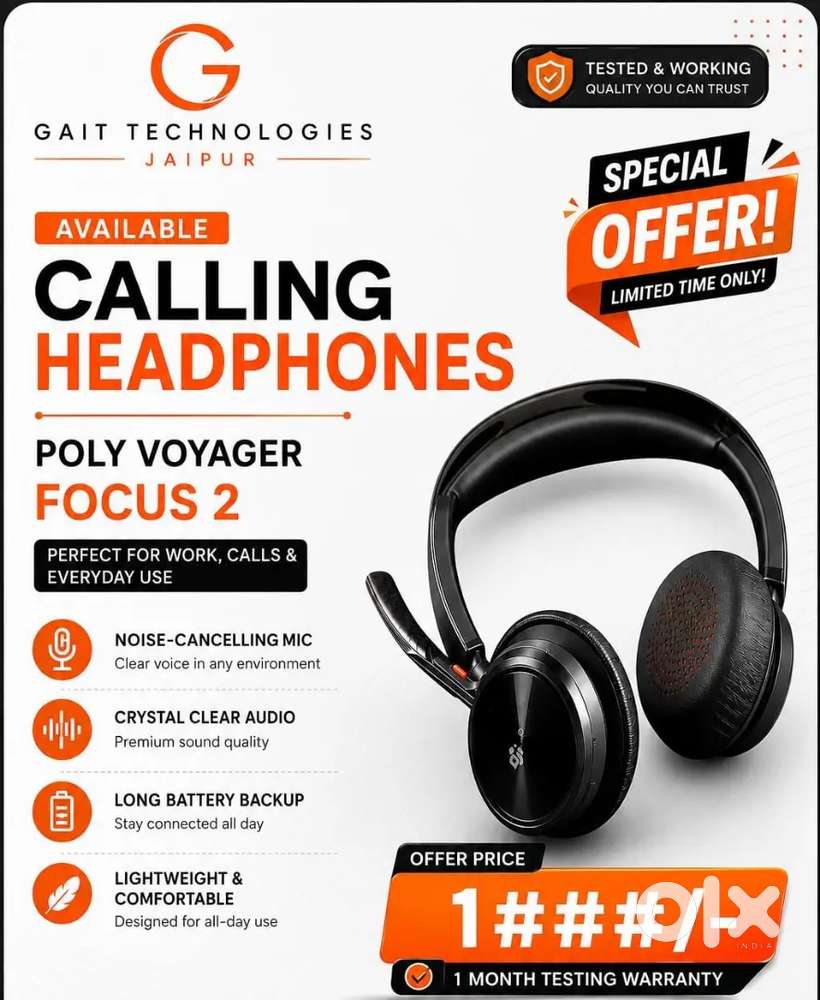 Poly Voyager Focus 2 Wireless Bluetooth Headset

Premium Business Head