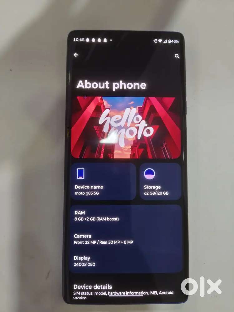 Motorola G85 5G 10Gb Ram 128 Gb storage