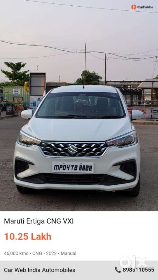 Maruti Suzuki Ertiga Vxi Cng, 2022, Cng & Hybrids