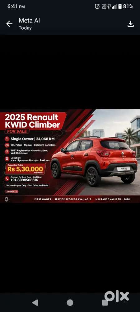 Renault Kwid Climber Petrol Manual 2025