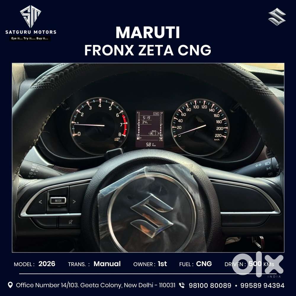 Maruti Suzuki Fronx Delta 1.2 Cng, 2026, Cng & Hybrids
