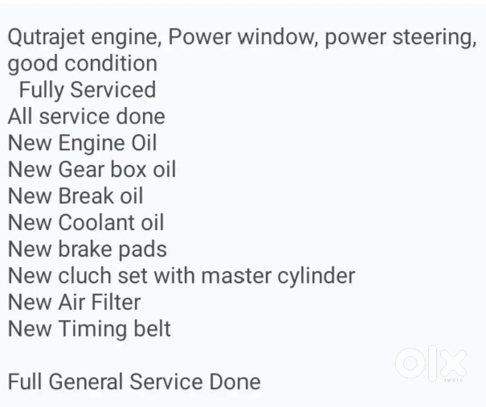 Tata Vista 2012 Diesel Quadrajet Engine 
Power Steering 
Power Window