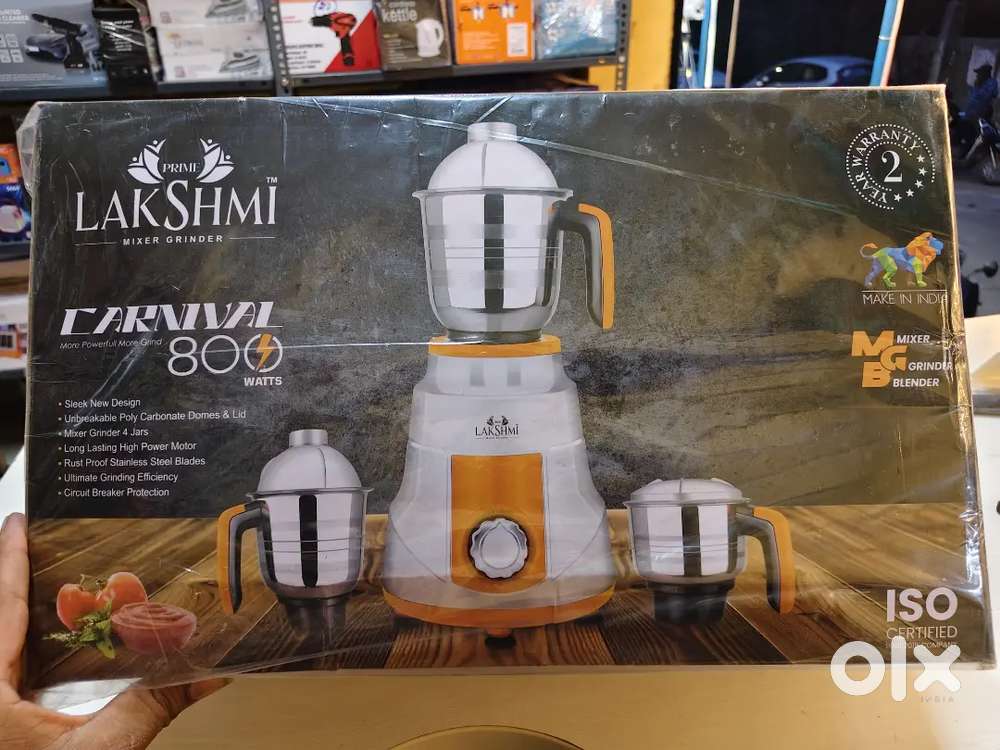Lakshmi mixer grinder 800w 3jar with 1year warranty