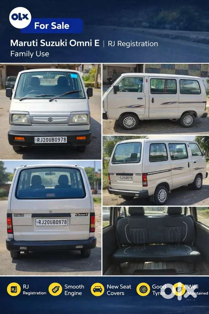 Maruti Suzuki Omni E Good Condition  55k–60k Km  Rj Registration