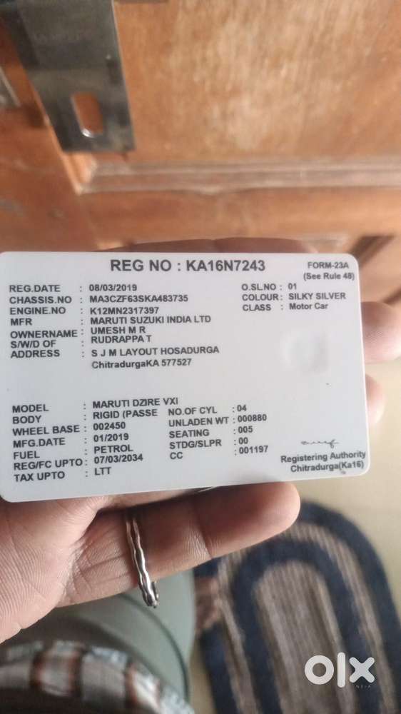Maruti Suzuki Swift Dzire Vxi Optional, 2019, Petrol