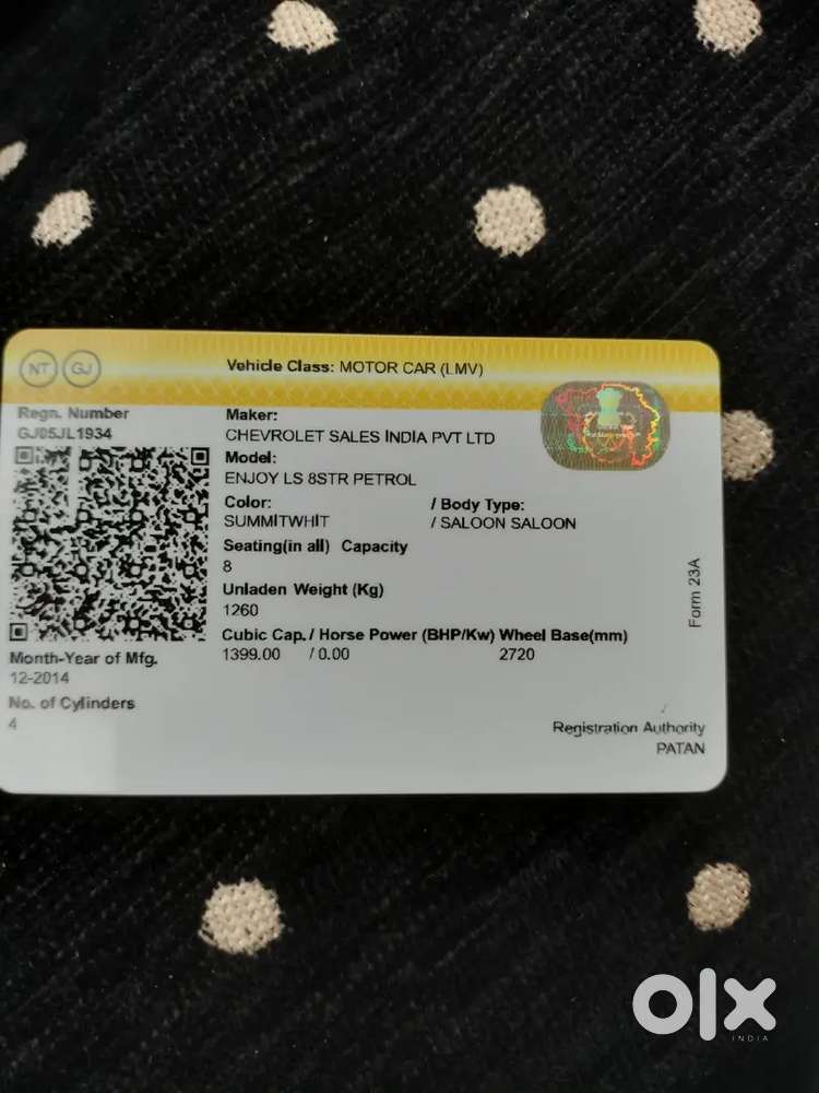Chevrolet Enjoy Tcdi 2014 8-seater Manual