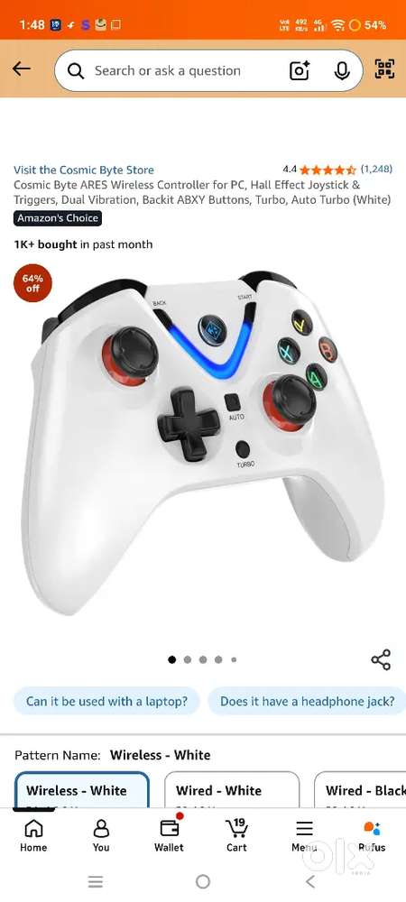 Cosmic bytes controller