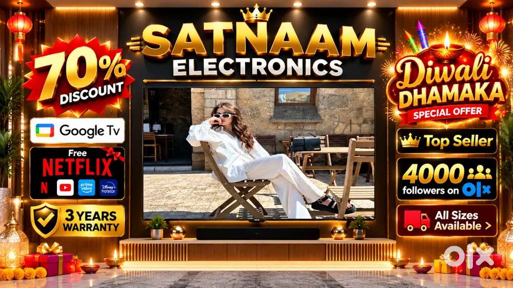 70% OFF 43 INCH ANDROID SMART GOOGLE TV WITH LIVE CHANNEL