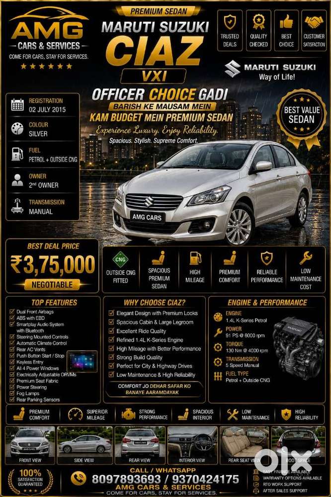 Maruti Suzuki Ciaz Vxi, 2015, Cng & Hybrids