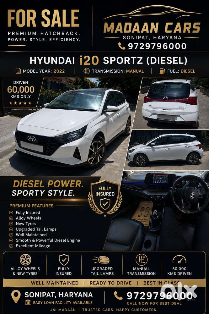 Hyundai I20 Sportz 1.2 Mt, 2022, Diesel