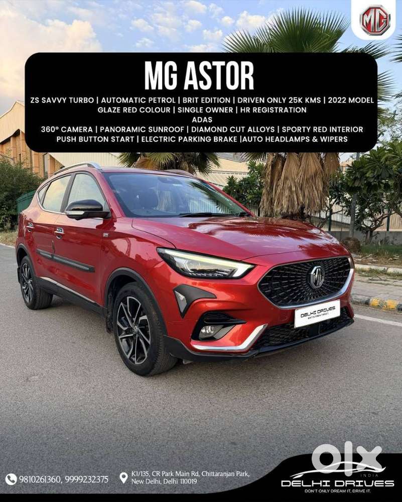 Mg Astor 1.3 Savvy Turbo At S Red, 2022, Petrol