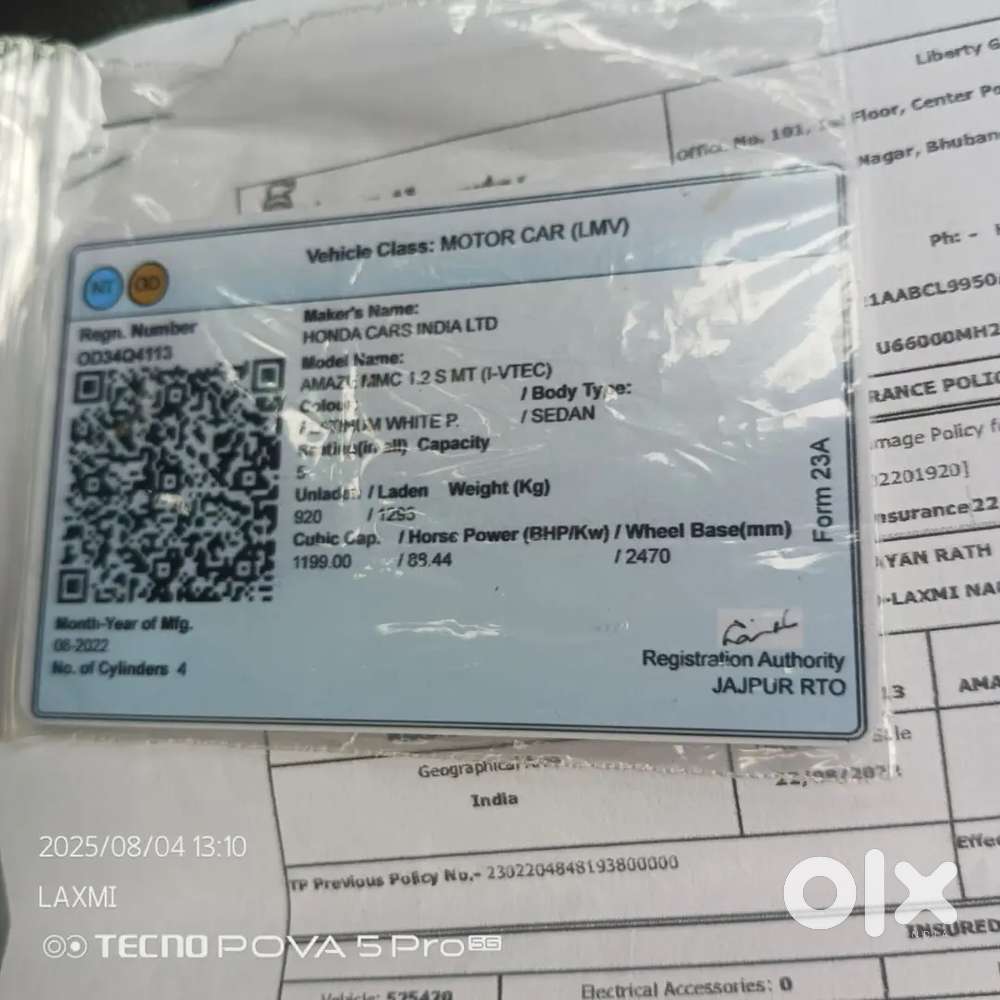 Honda Amaze 1.2 2022 Manual