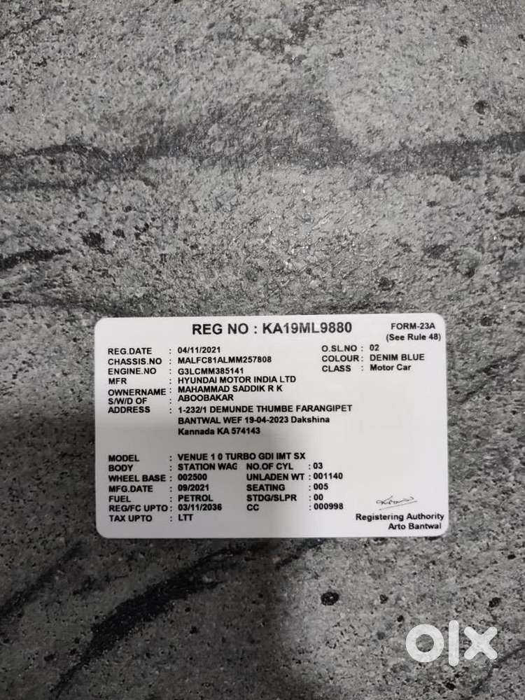 Hyundai Venue 2021 Petrol Well Maintained