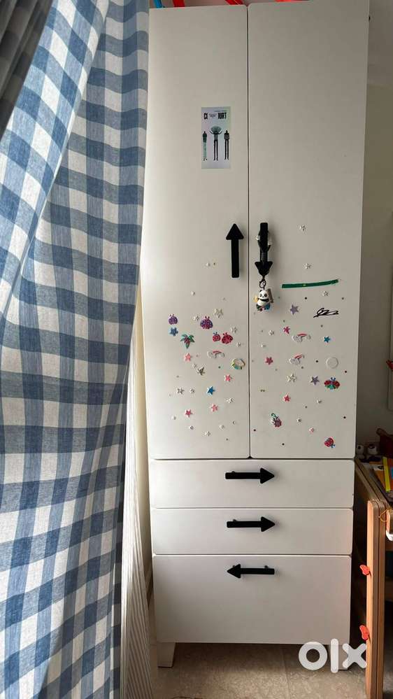 Ikea wardrobe, study table and shelf