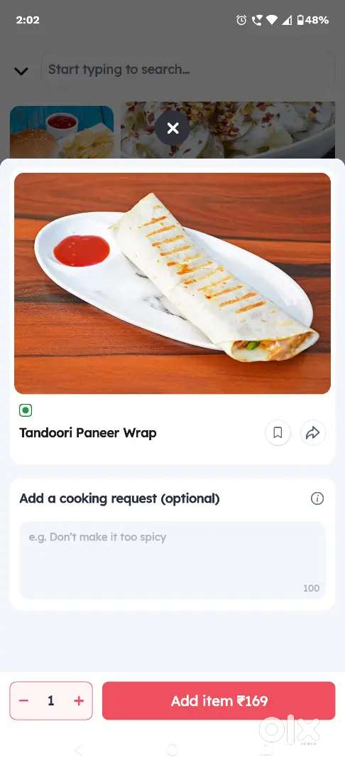 Restaurant vacancy