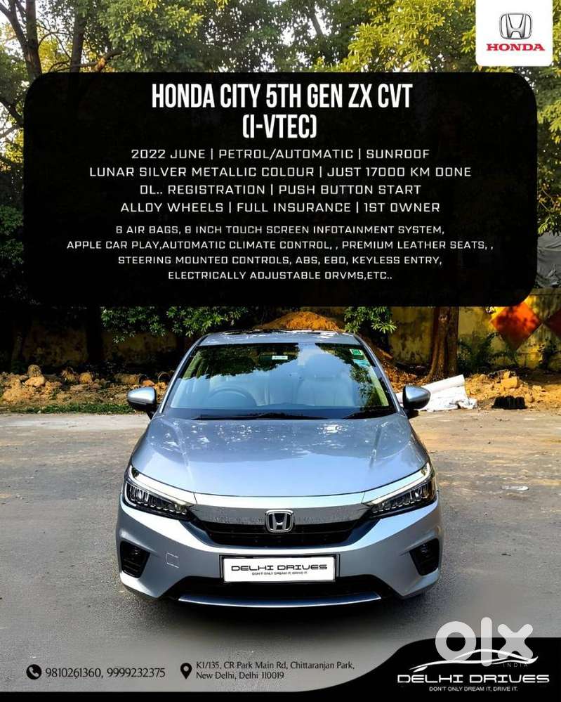 Honda City Zx Cvt, 2022, Petrol