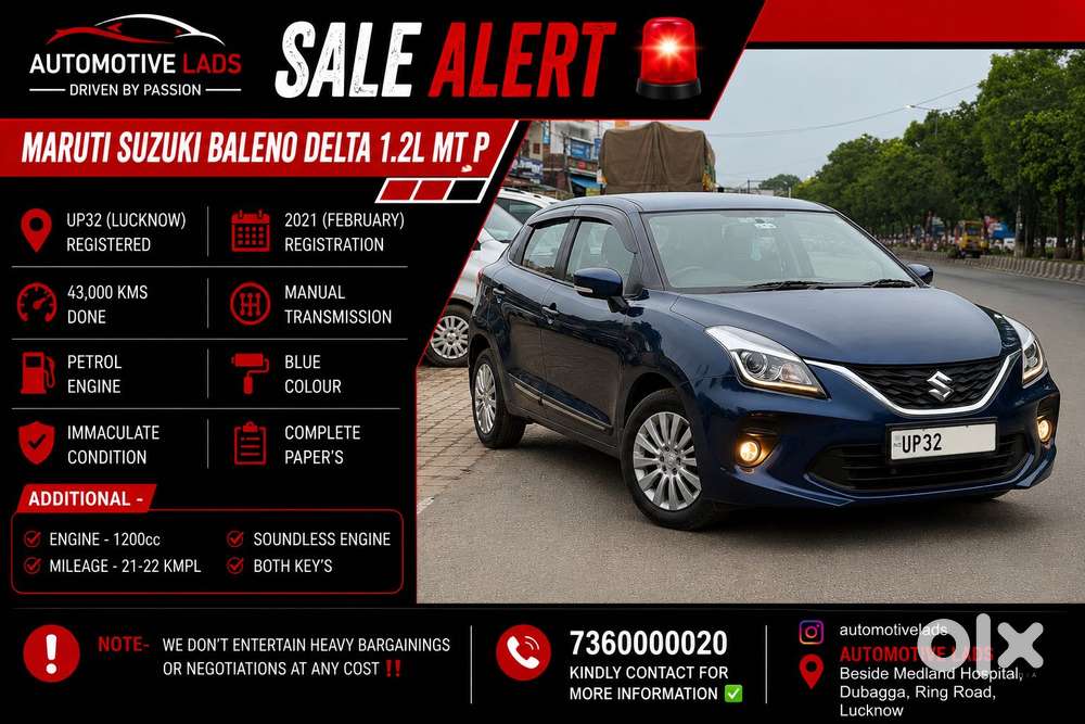 Maruti Suzuki Baleno Delta Cvt, 2021, Petrol