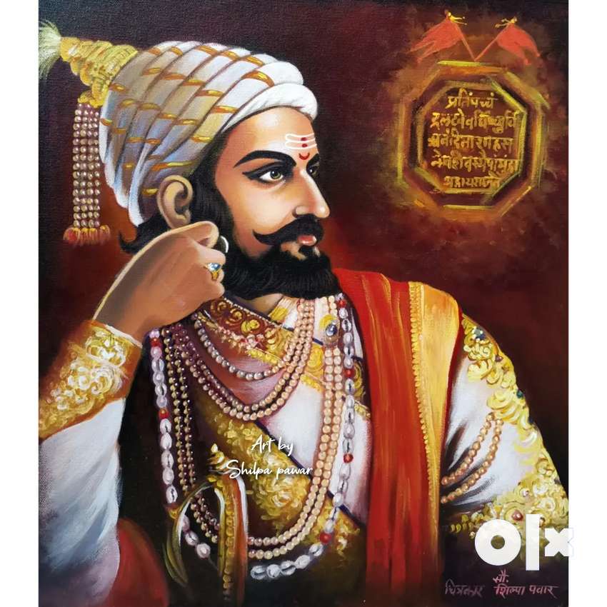 Chhatrapati Shivaji Maharaj oil painting on canvas - Other Hobbies ...