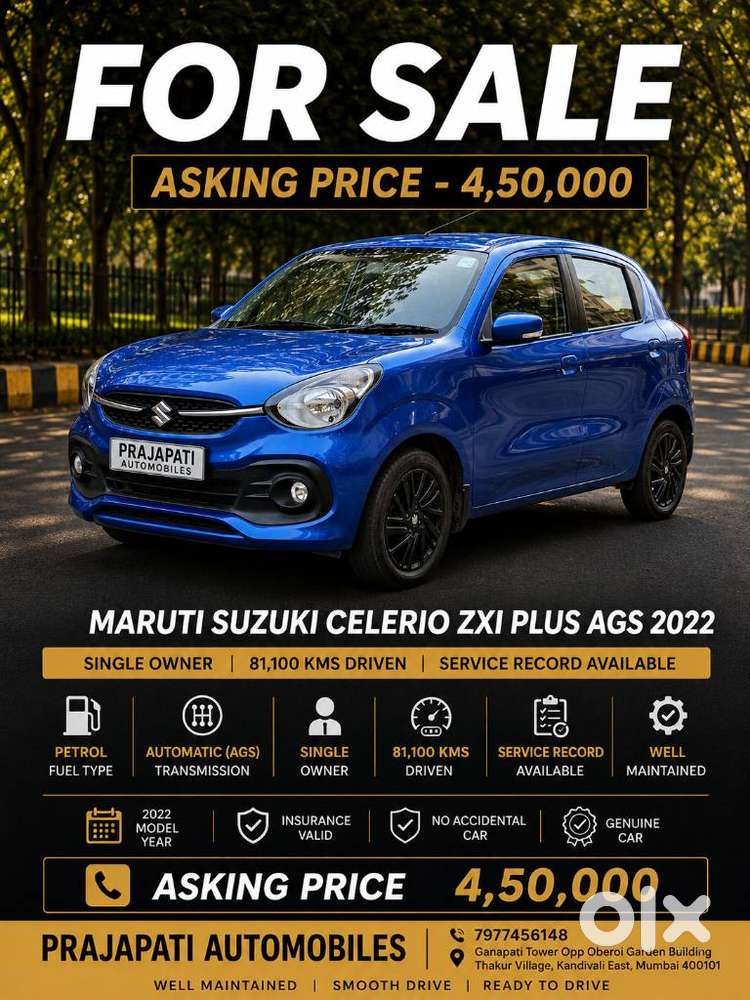 Maruti Suzuki Celerio 1.0 Zxi Plus Ags, 2022, Petrol