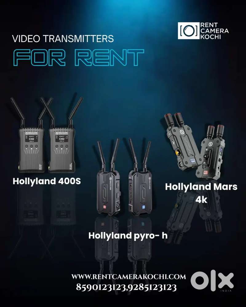 Wireless Transmitters for rent.Hollyland 4k, Hollyland PYRO H, 400S