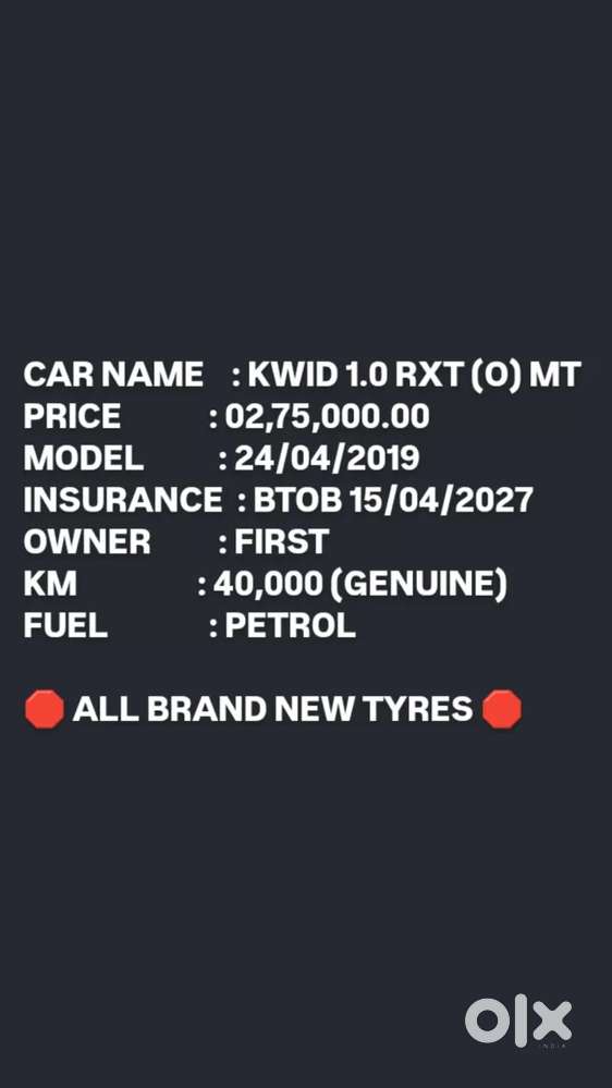 Renault Kwid Rxt Optional, 2019, Petrol