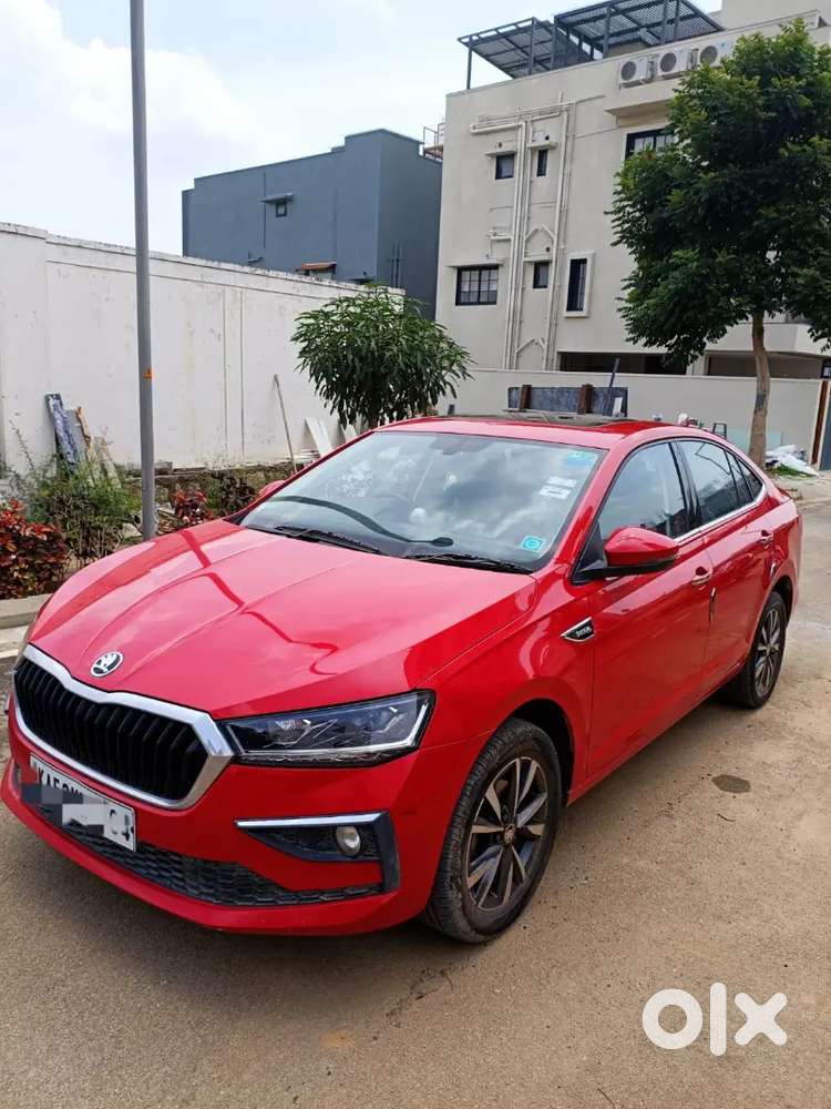 Skoda Slavia 1.0 Tsi Style Mt | Turbo Petrol | 2022 Model | Flash Red