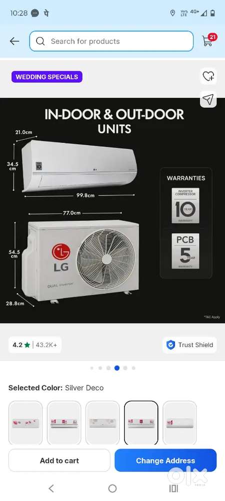 Lg ac 2023 5 star 1.5 ton