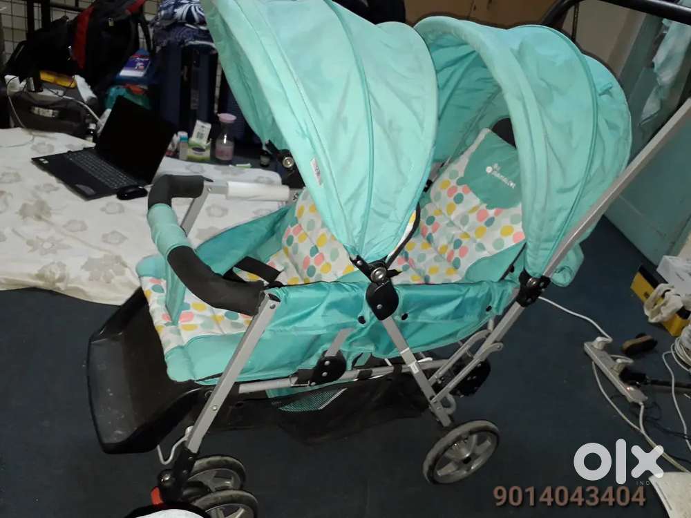 TWINS BABY STROLLER PRAM Kids Furniture 1821387928 - Main Image