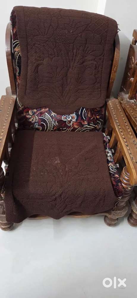 Sofa set 3 seater, Teak wood