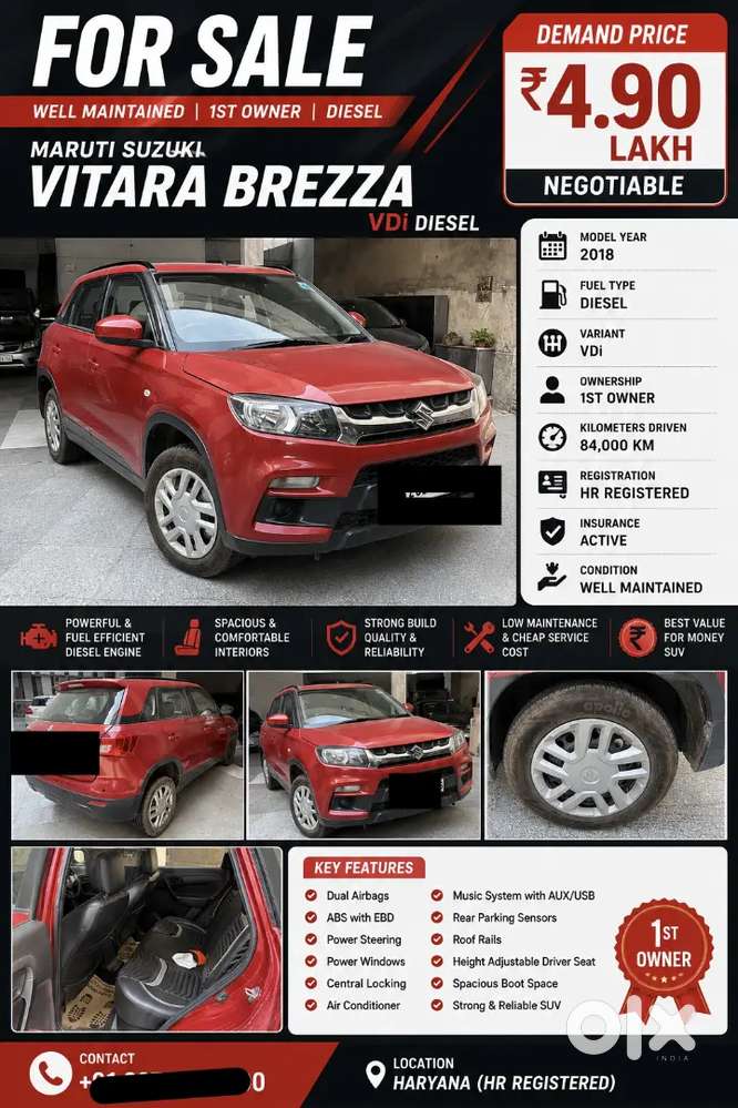 Maruti Suzuki Brezza 2018 Diesel 81500 Km Driven