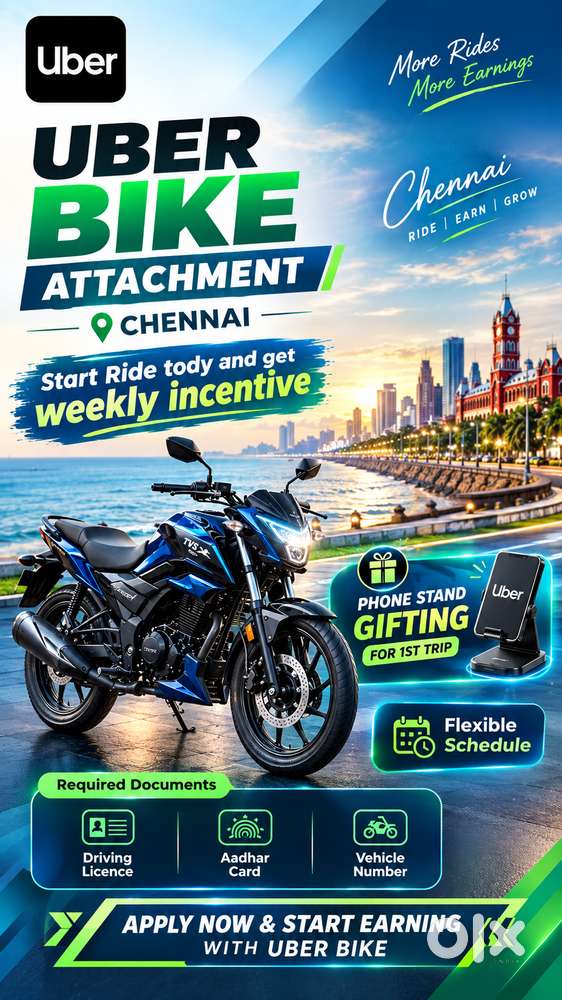 Uber Bike Chennai &ndash; எளிய ஆவணங்கள், விரைவான இணைப்பு