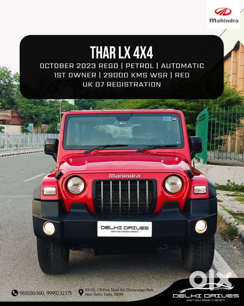 Mahindra Thar Lx P At 4wd 4s Ht, 2023, Petrol