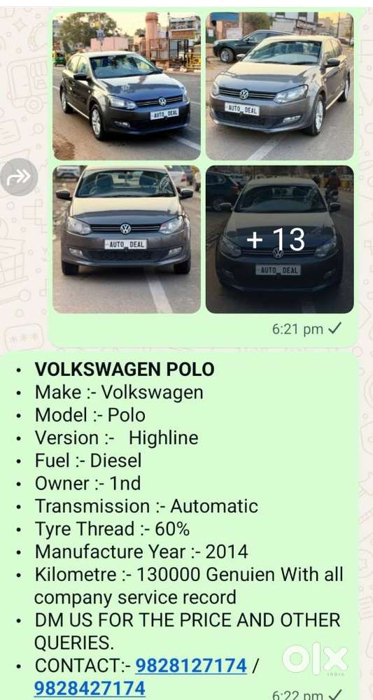 Volkswagen Polo 2009-2013 Petrol Highline 1.6l, 2014, Diesel