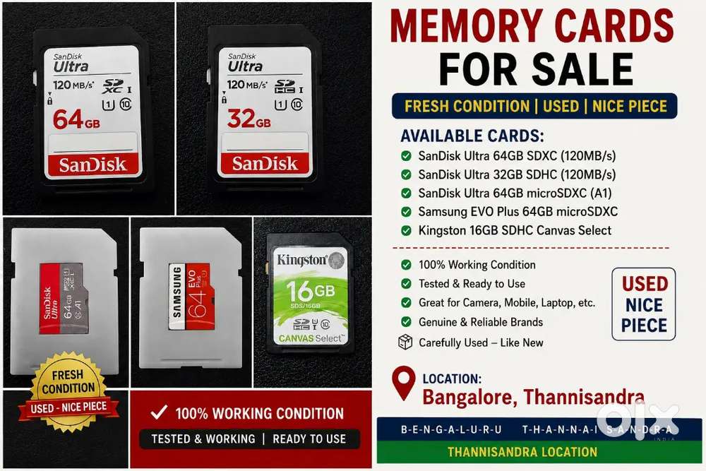 SanDisk / Samsung / Kingston Memory Cards