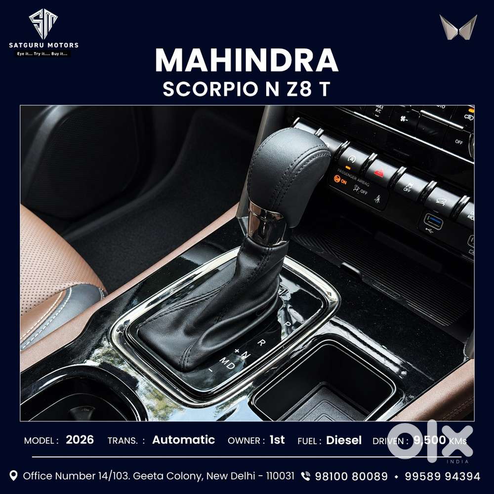 Mahindra Scorpio N Z8 L Diesel At 2wd 7 Str, 2026, Diesel