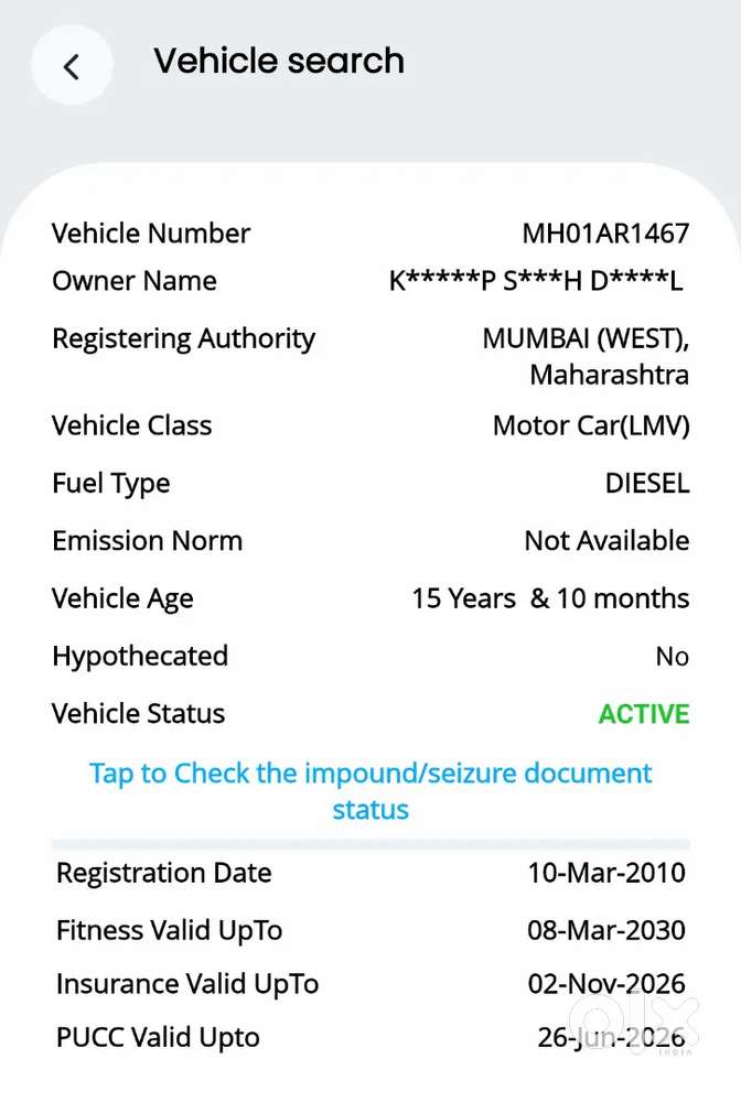 Tata Safari 2010 Diesel Well Maintained.