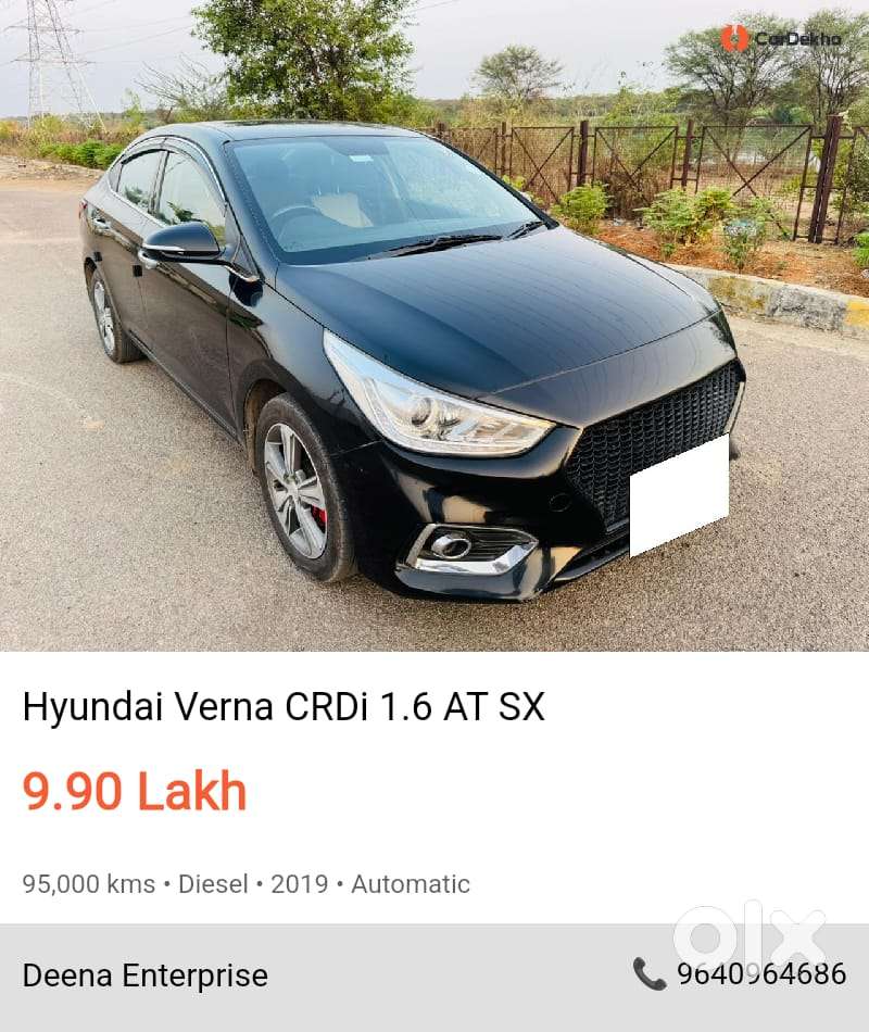 Hyundai Verna 1.6 Sx (o) Crdi At, 2019, Diesel