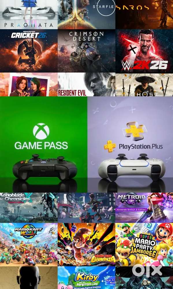 All Nintendo Switch & PlayStation Games Zelda,Mario,Wwe26,Cricket