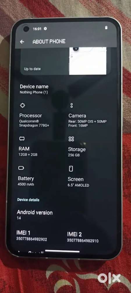 Nothing phone 1 (12/256) only phone milega no time pass
