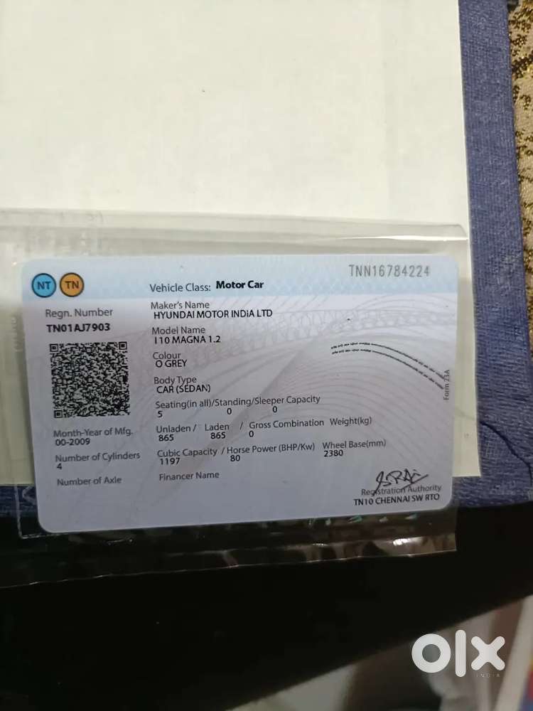 Hyundai I10 2009 Petrol 91000 Km Fc Nov 2030 Ins Sep 2026