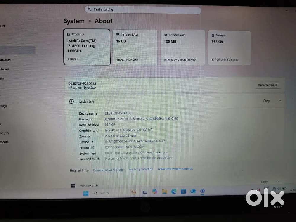 HP 15Q-DS0010TU Intel Core i5 8th Generation