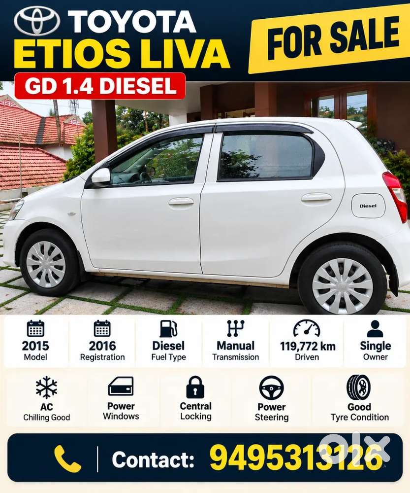 Toyota Etios Liva 2015 Diesel Car