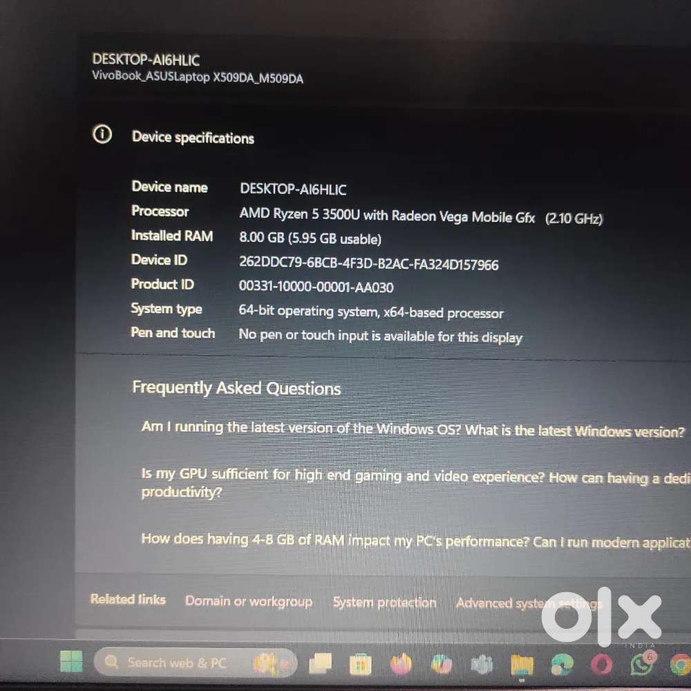 Laptop 8gb Ram Usable MSI GP Series NVIDIA GeForce 840M Intel Core