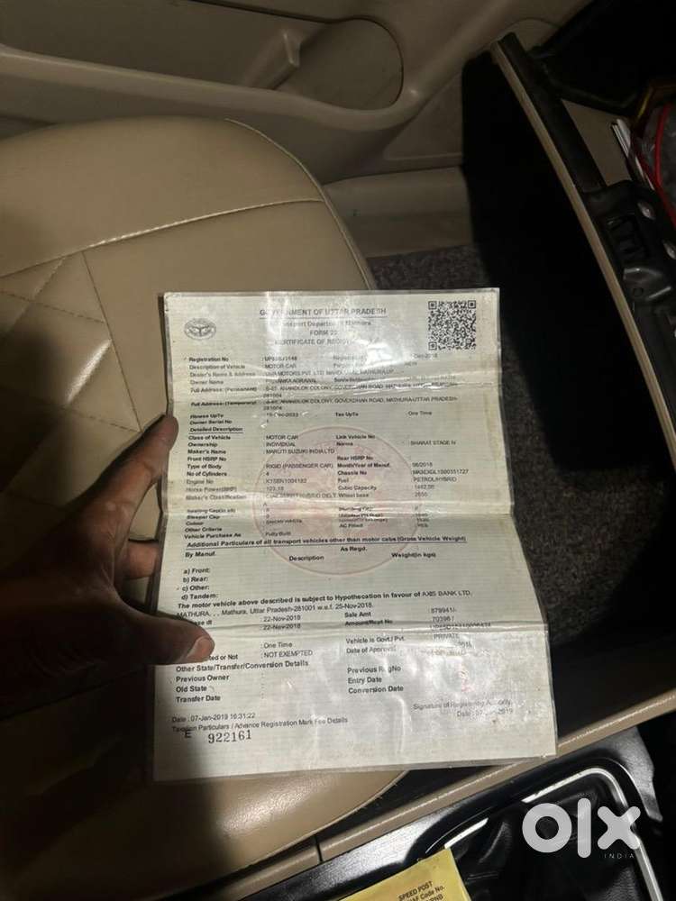 Maruti Suzuki Ciaz 2019 Petrol 83000 Km Driven