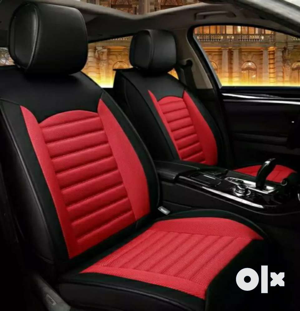 Seat cover deals black and red